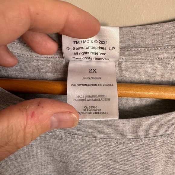 The Grinch Holiday Gray Christmas Long Sleeve T-Shirt Size 2X Good to be Bad - Picture 4 of 11